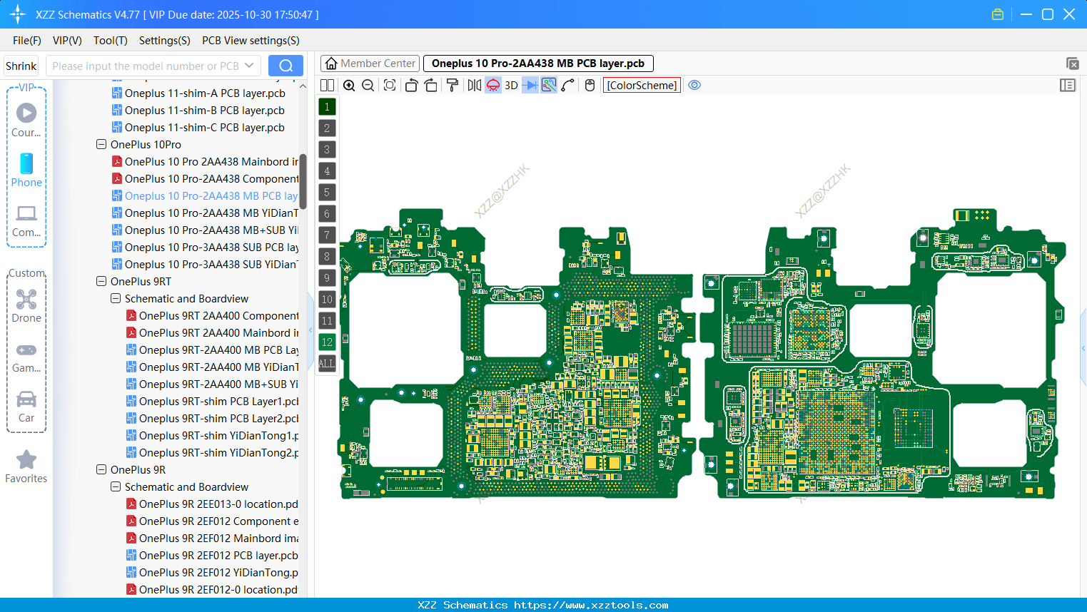 Oneplus 10 Pro-2AA438 MB PCB Layer
